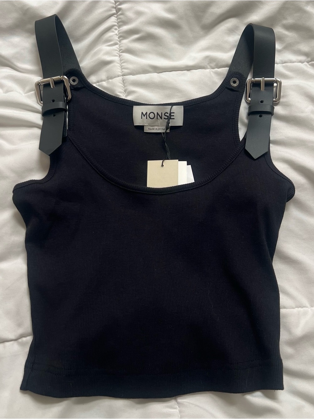Monse Leather Straps Tank Top